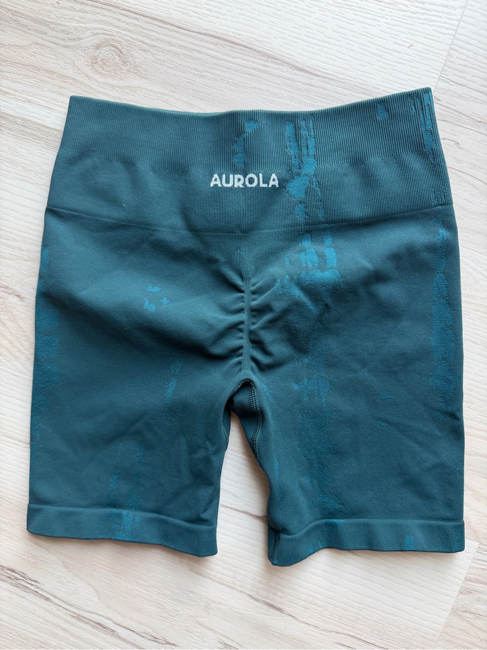 Aurola Women's Teal High-Waist Bike Shorts